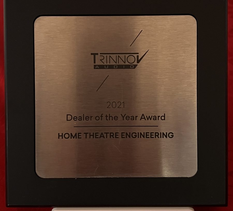 Trinnov Audio 2021 Dealer of the Year Award plaque