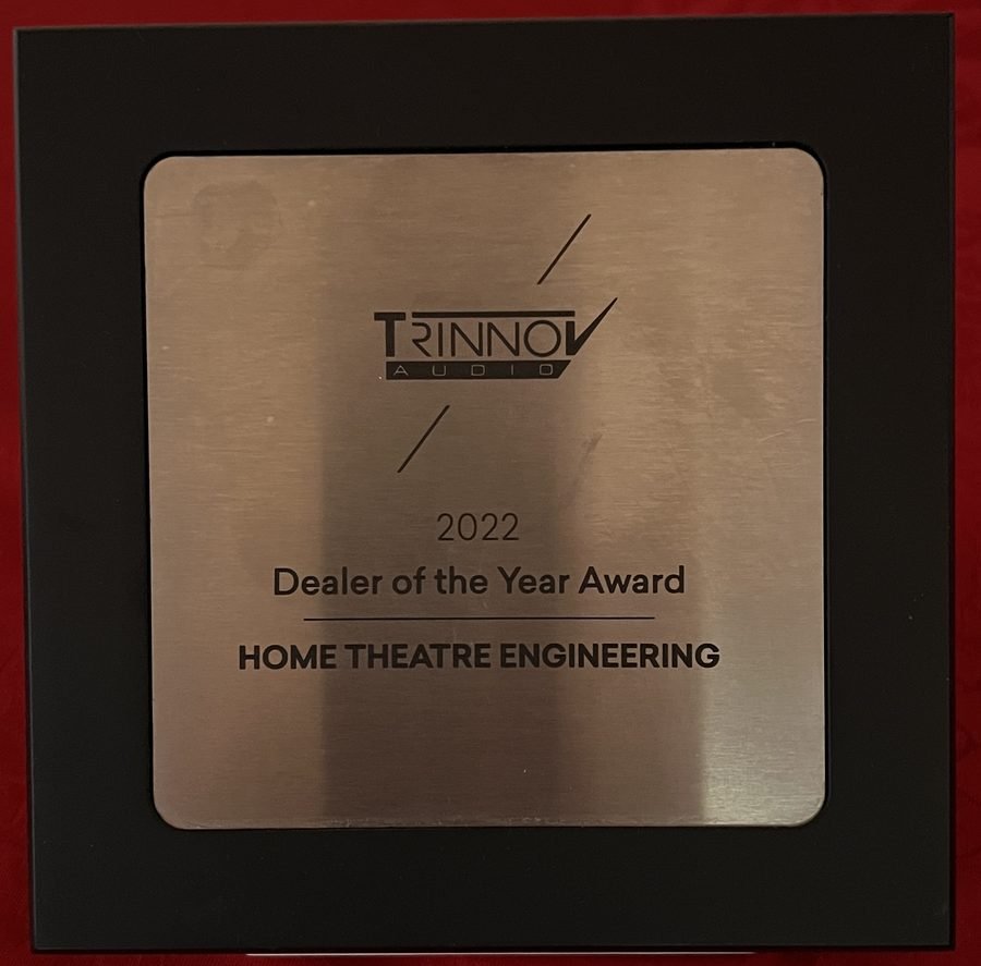 Trinnov Audio 2022 Dealer of the Year Award plaque